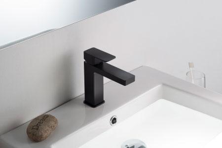 matte black single hole faucet
