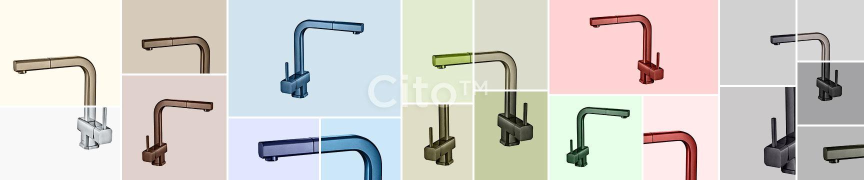 colored spring kitchen faucet