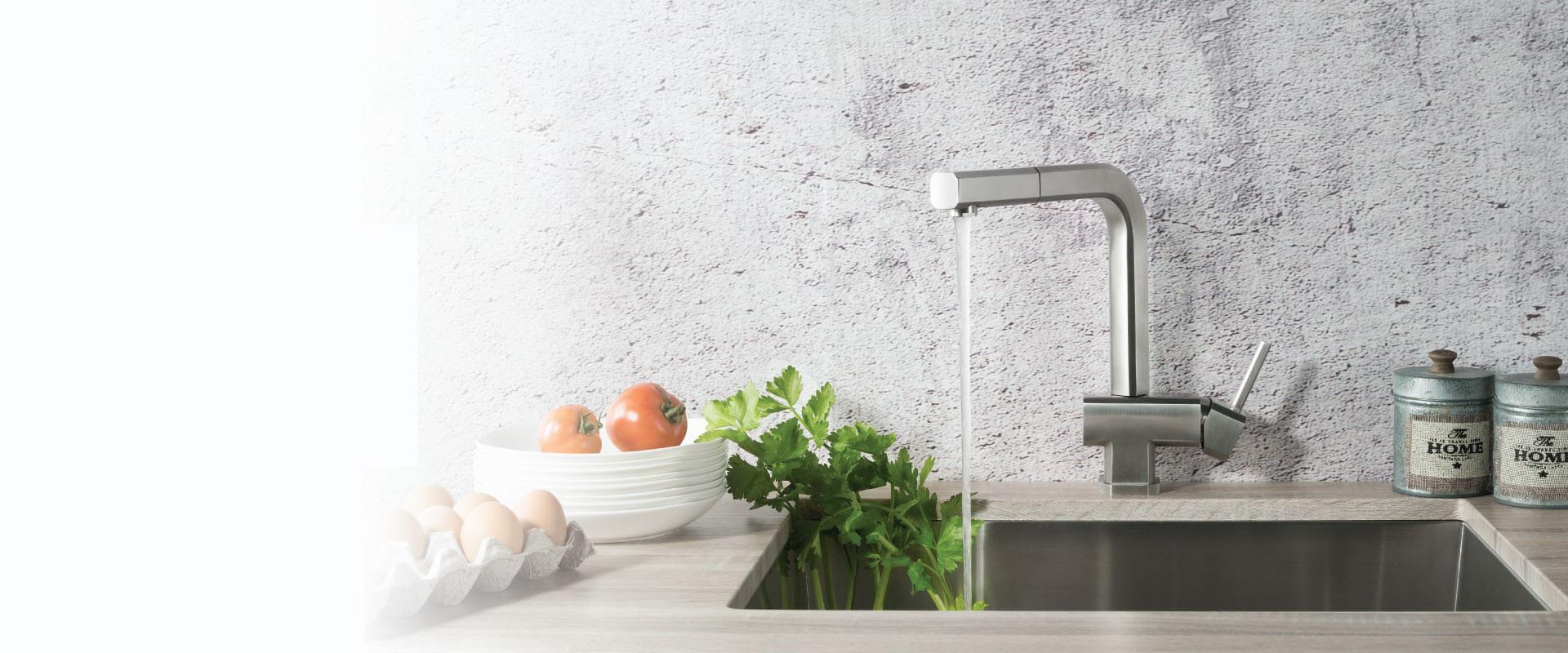 stainless steel prep faucet
