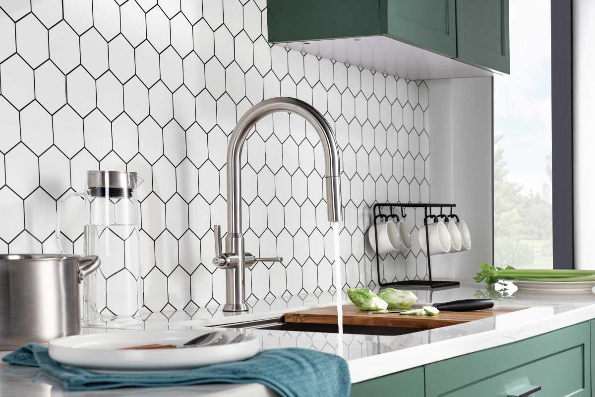 two handle kitchen faucet