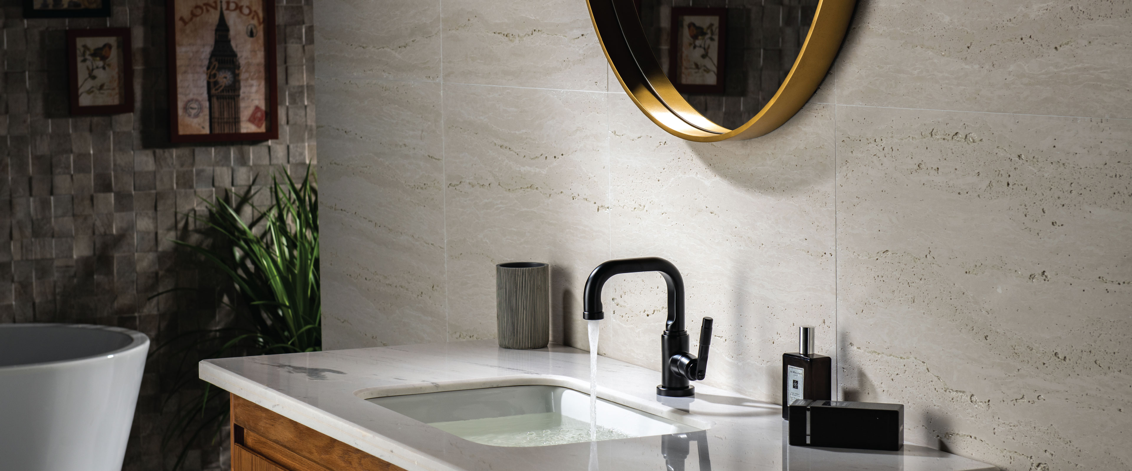 industrial single hole faucet matte black