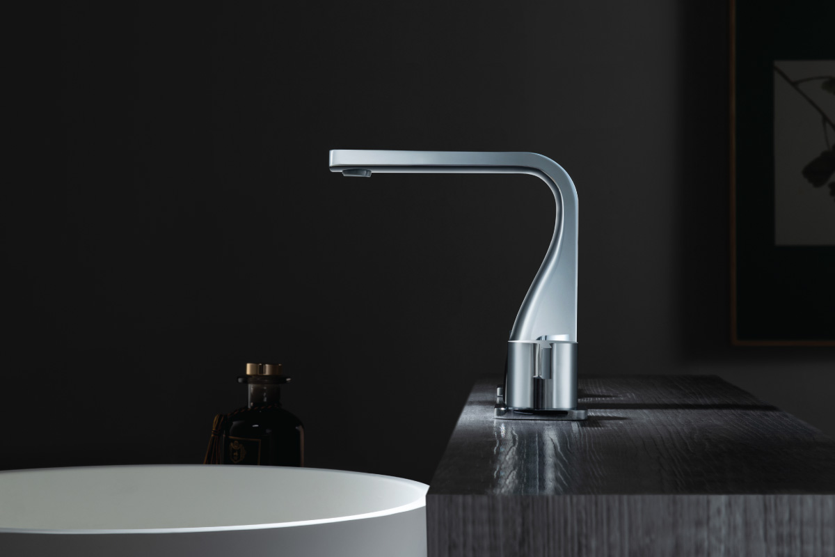 modern chrome faucet