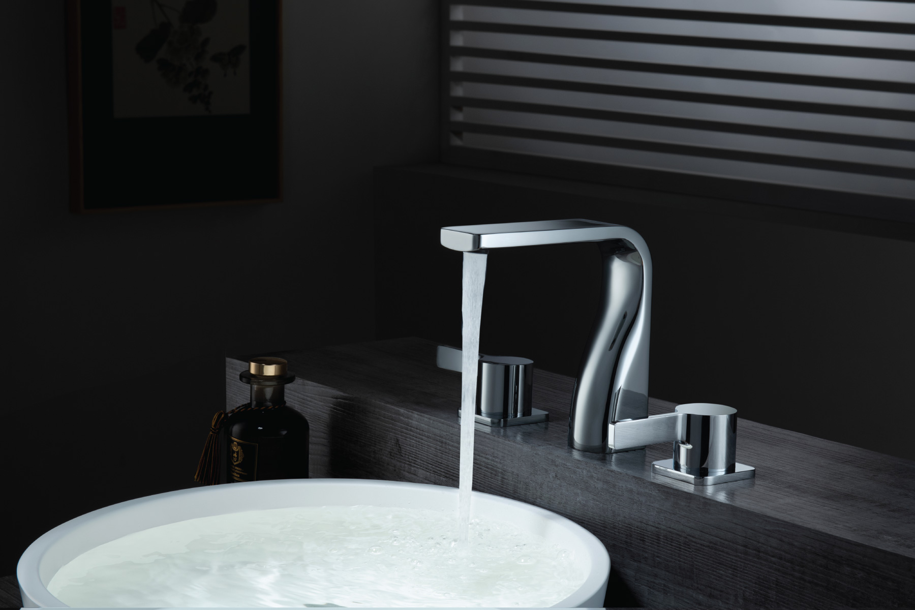 modern chrome faucet