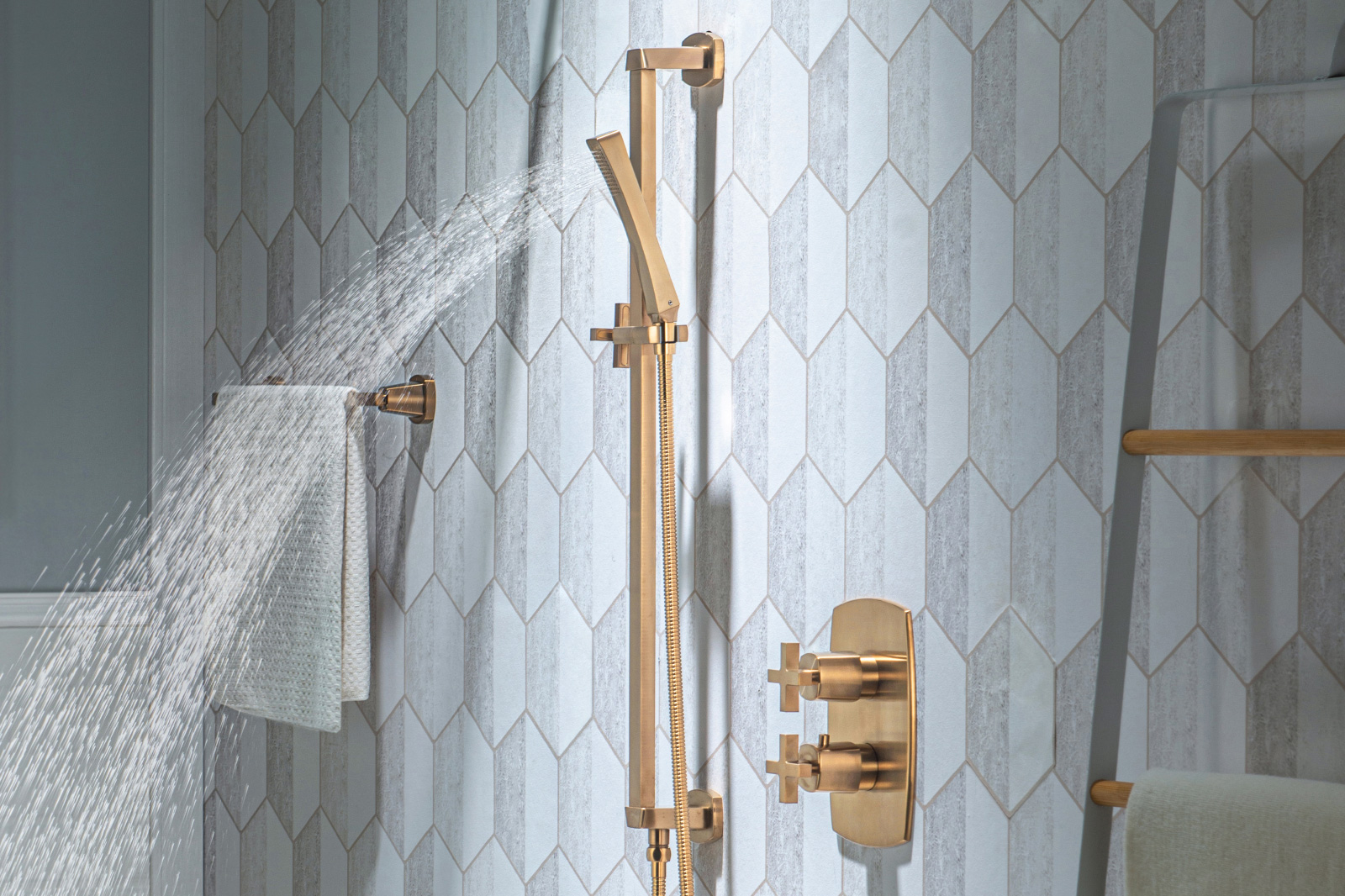 Brushed Bronze Shower Set