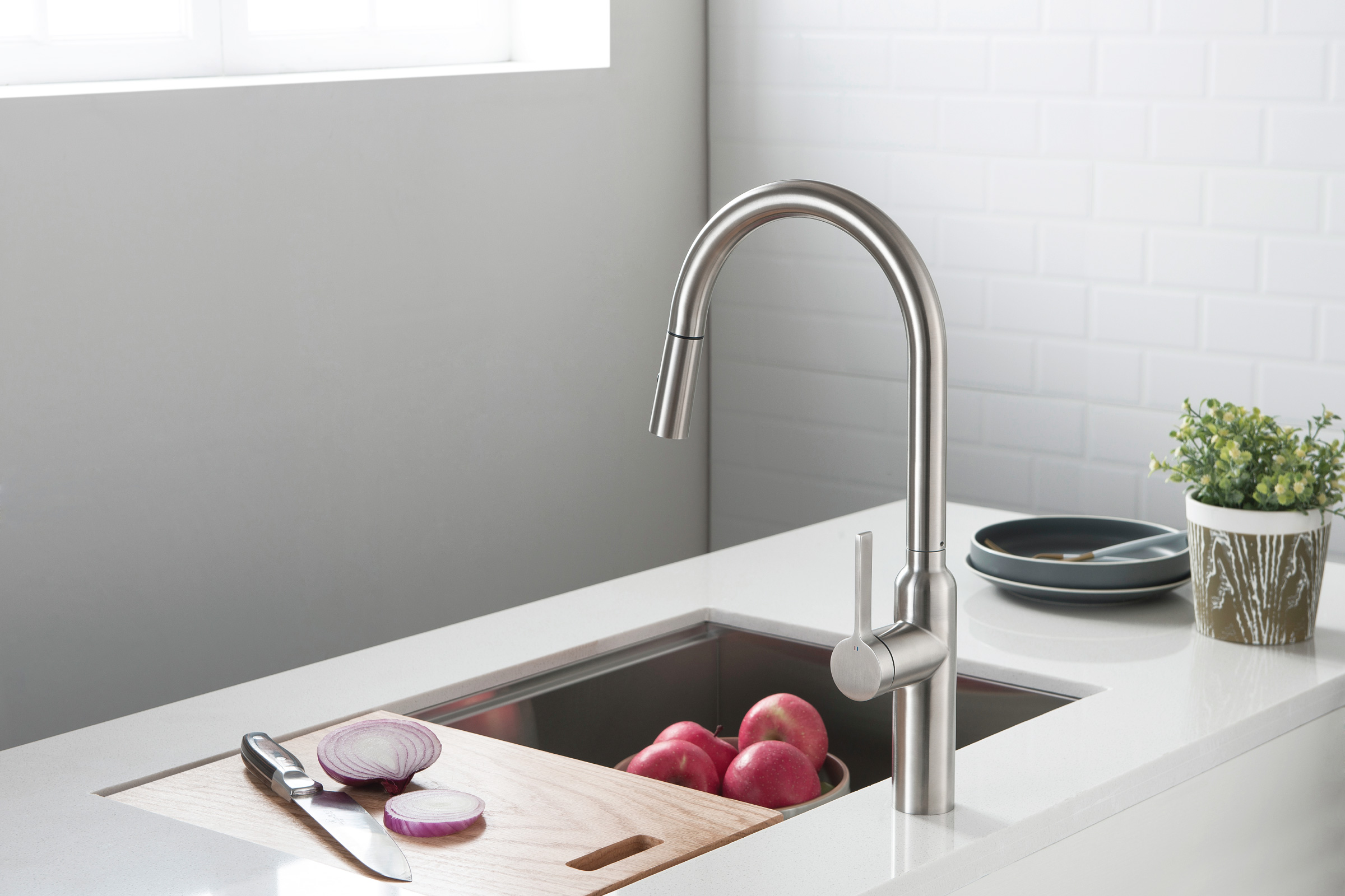 stainless steel kitchen faucet