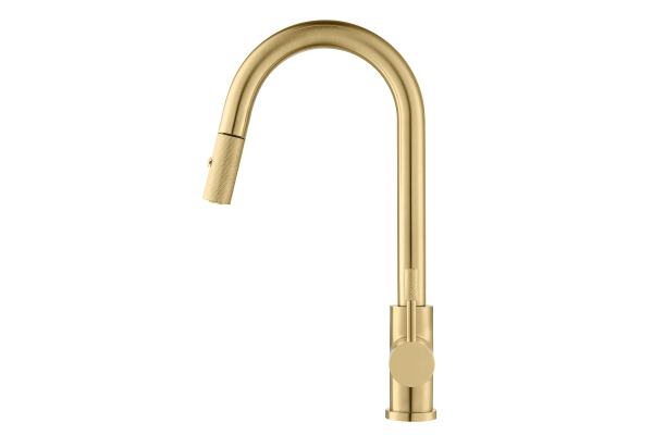 brushed gold kitchen faucet