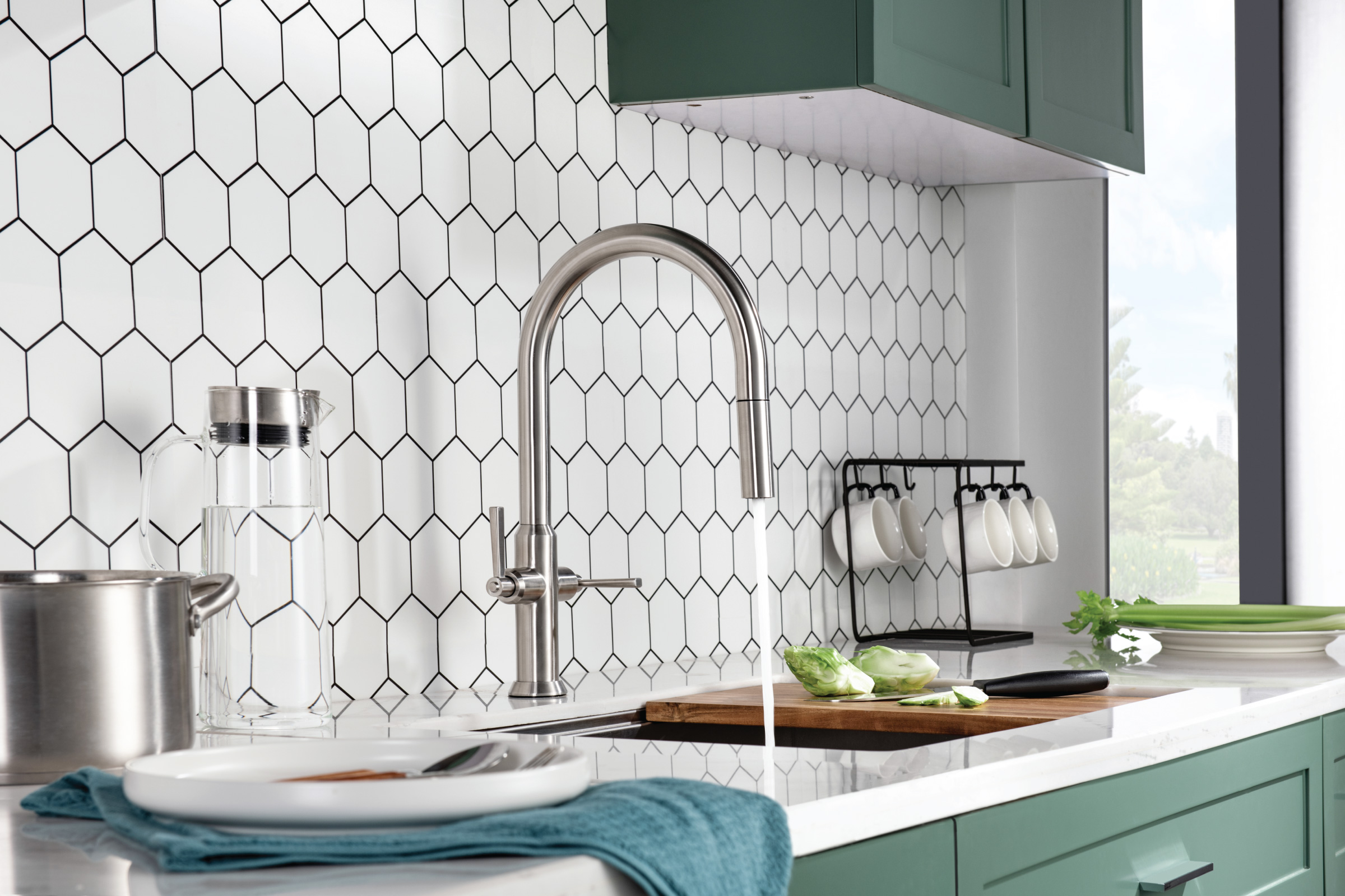 two handle kitchen faucet