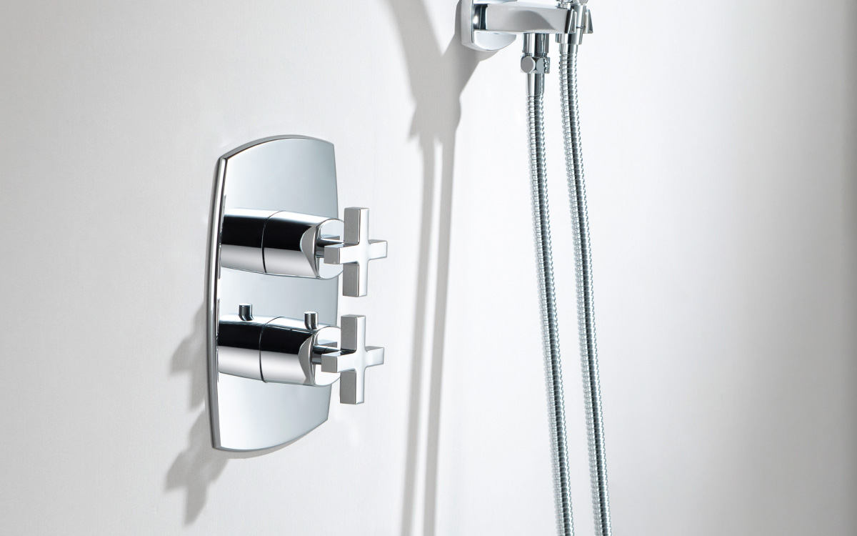 transitional shower faucet