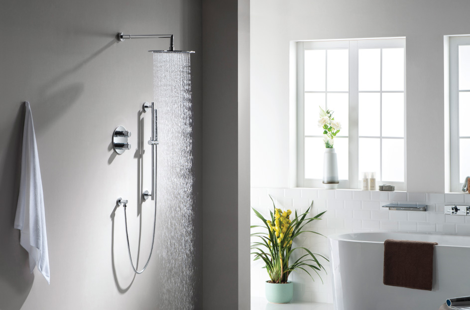 chrome shower set