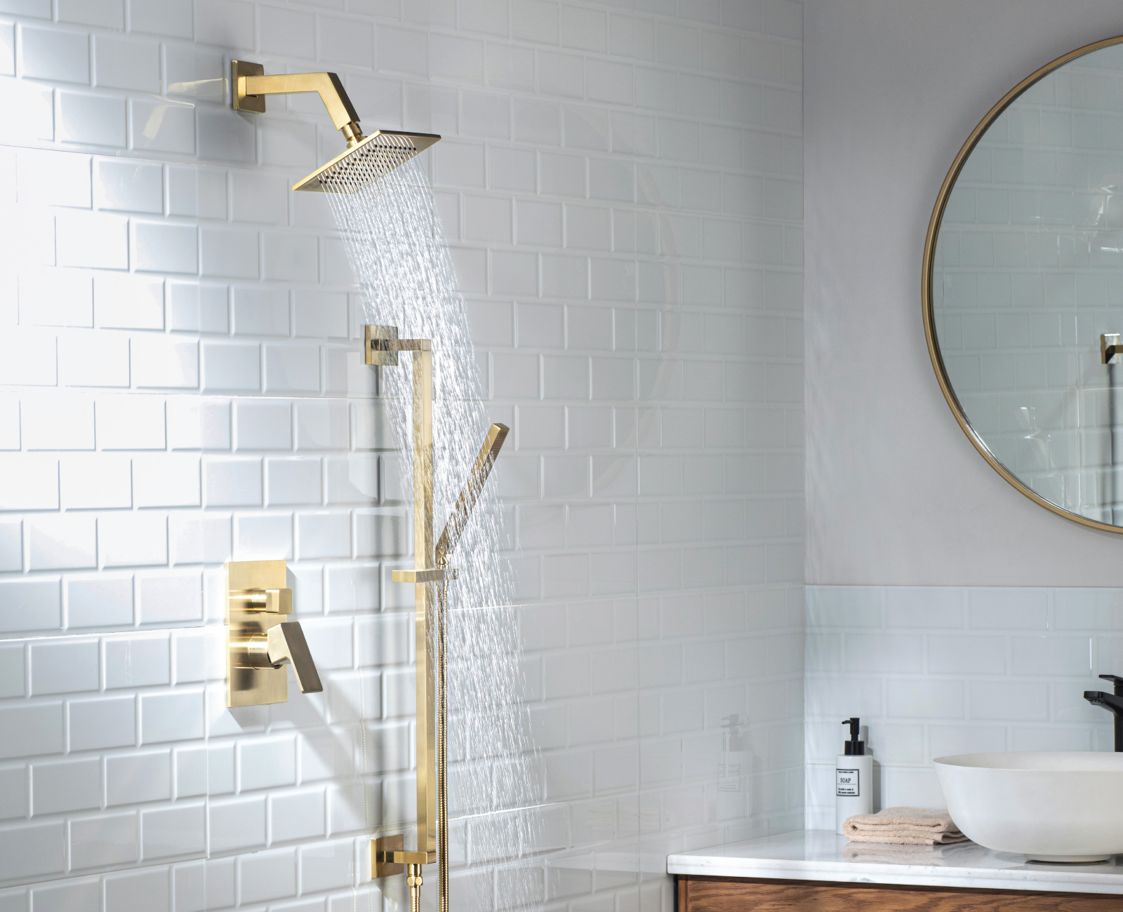 gold shower set