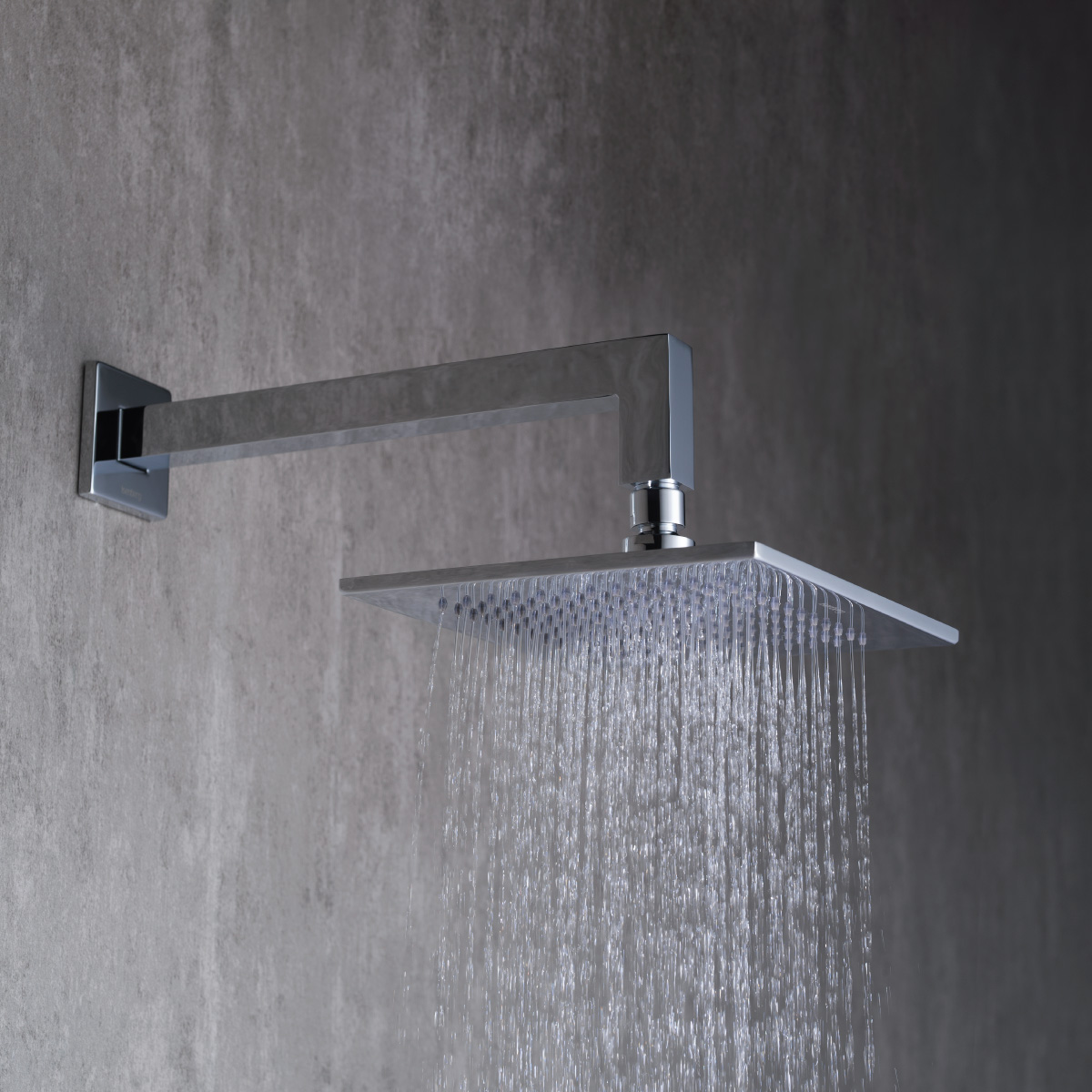 square rain head with shower arm