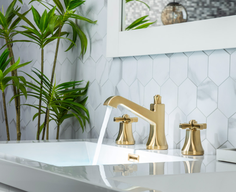 polished nickel sink faucet