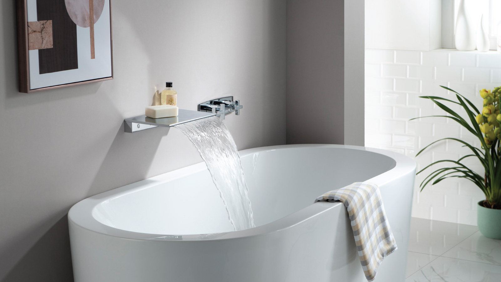 wall mount waterfall faucet