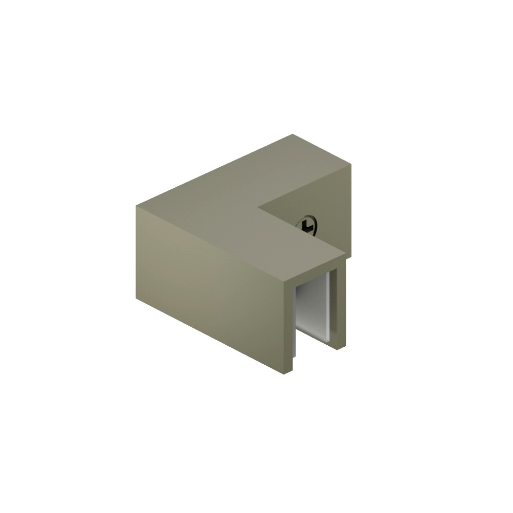 90 Degree Glass to Glass Sleeve Over Clamp | Army Green