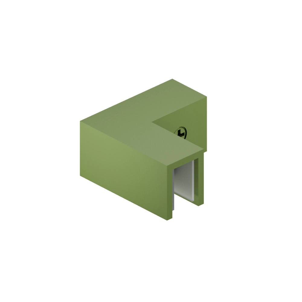 90 Degree Glass to Glass Sleeve Over Clamp | Flusso Green