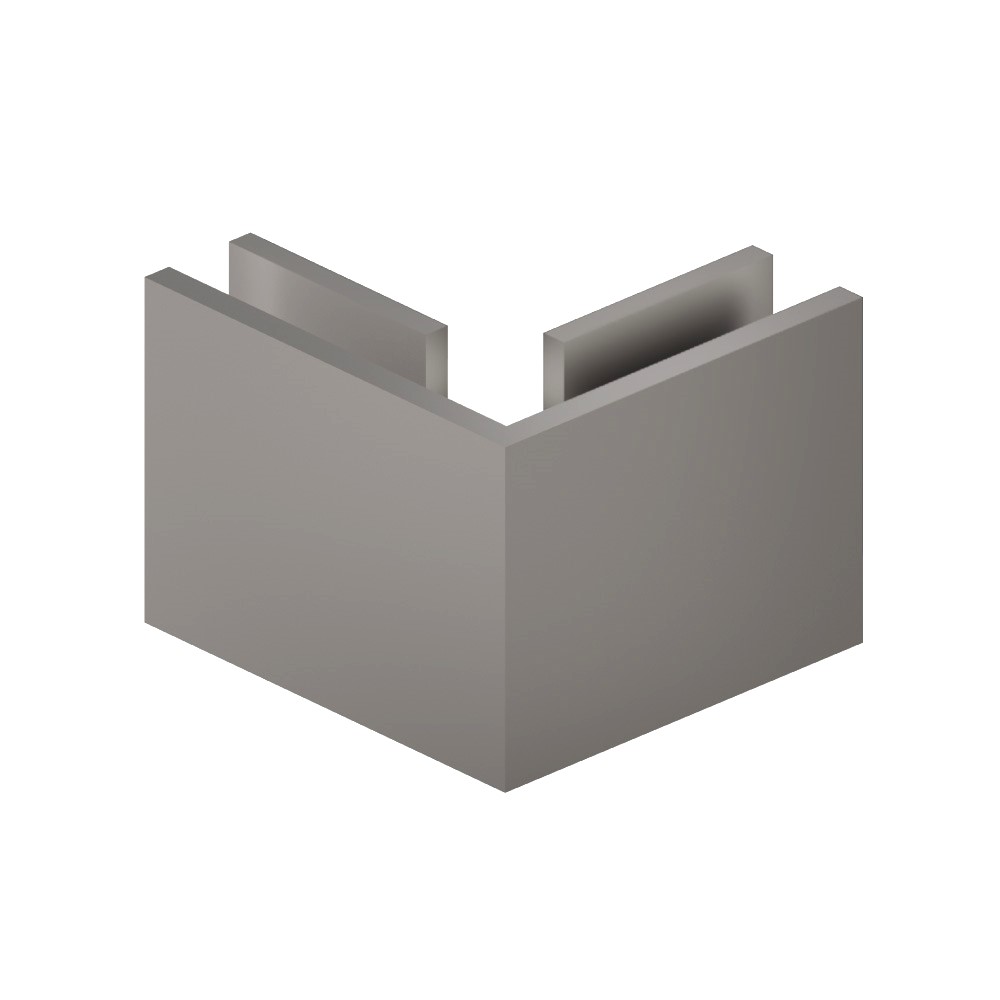 90 Degrees Glass to Glass Fixed Clamp | Steel Grey