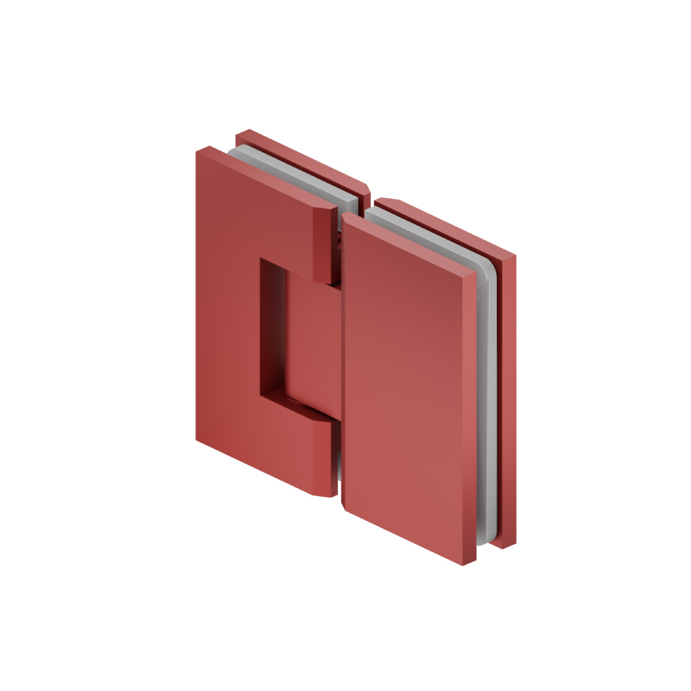180 Degrees Glass To Glass Heavy Duty Shower Door Hinge | Deep Red