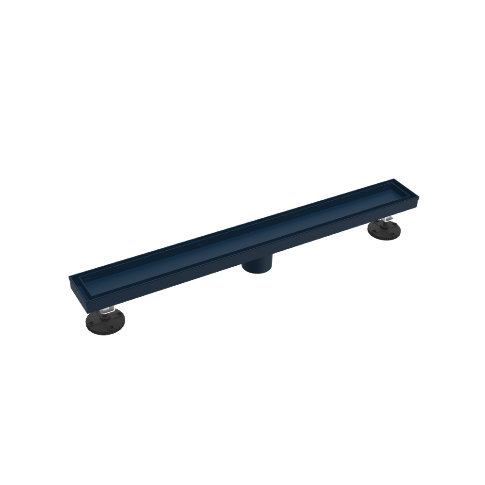 24" Tile Insert Linear Drain with 2" Outlet | Blue Platinum