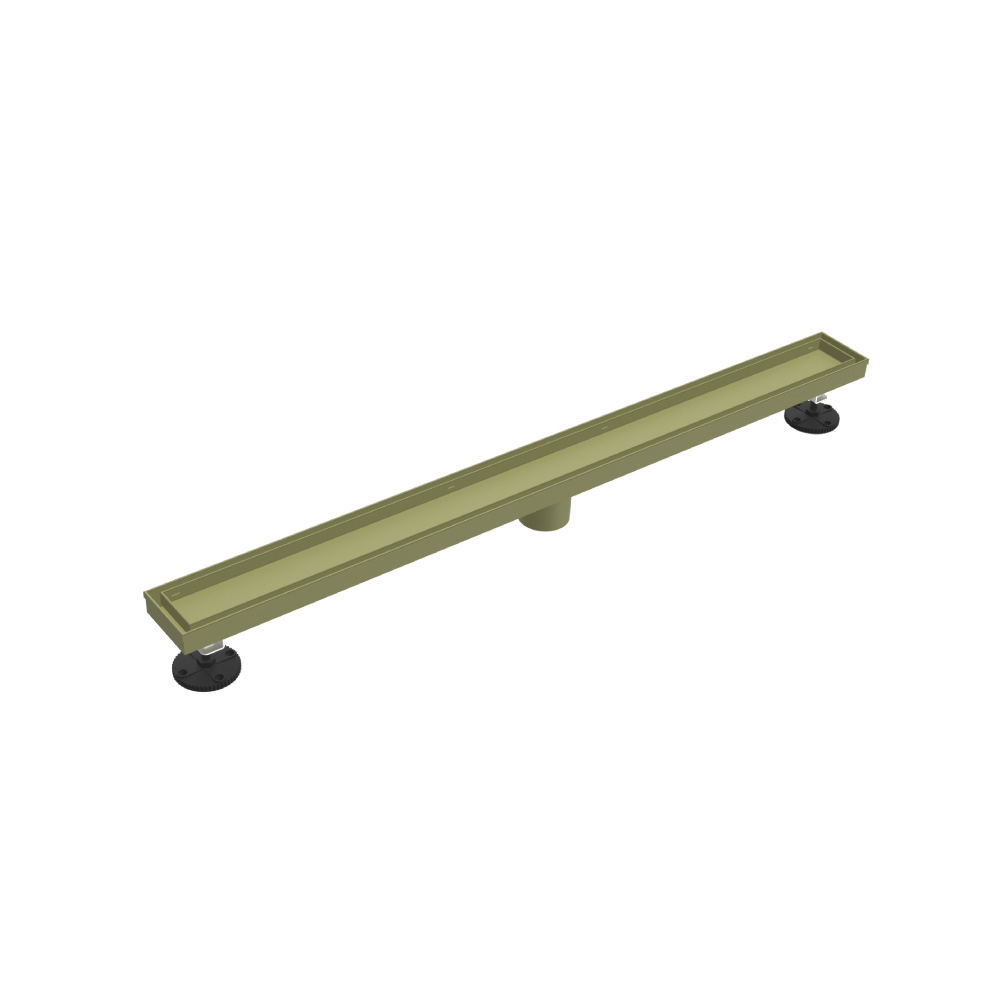 32" Tile Insert Linear Drain with 2" Outlet | Army Green
