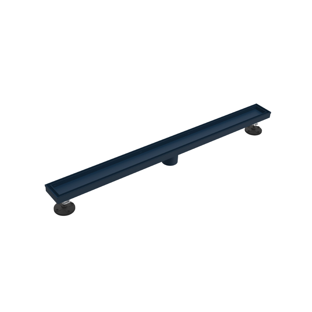 32" Tile Insert Linear Drain with 2" Outlet | Blue Platinum