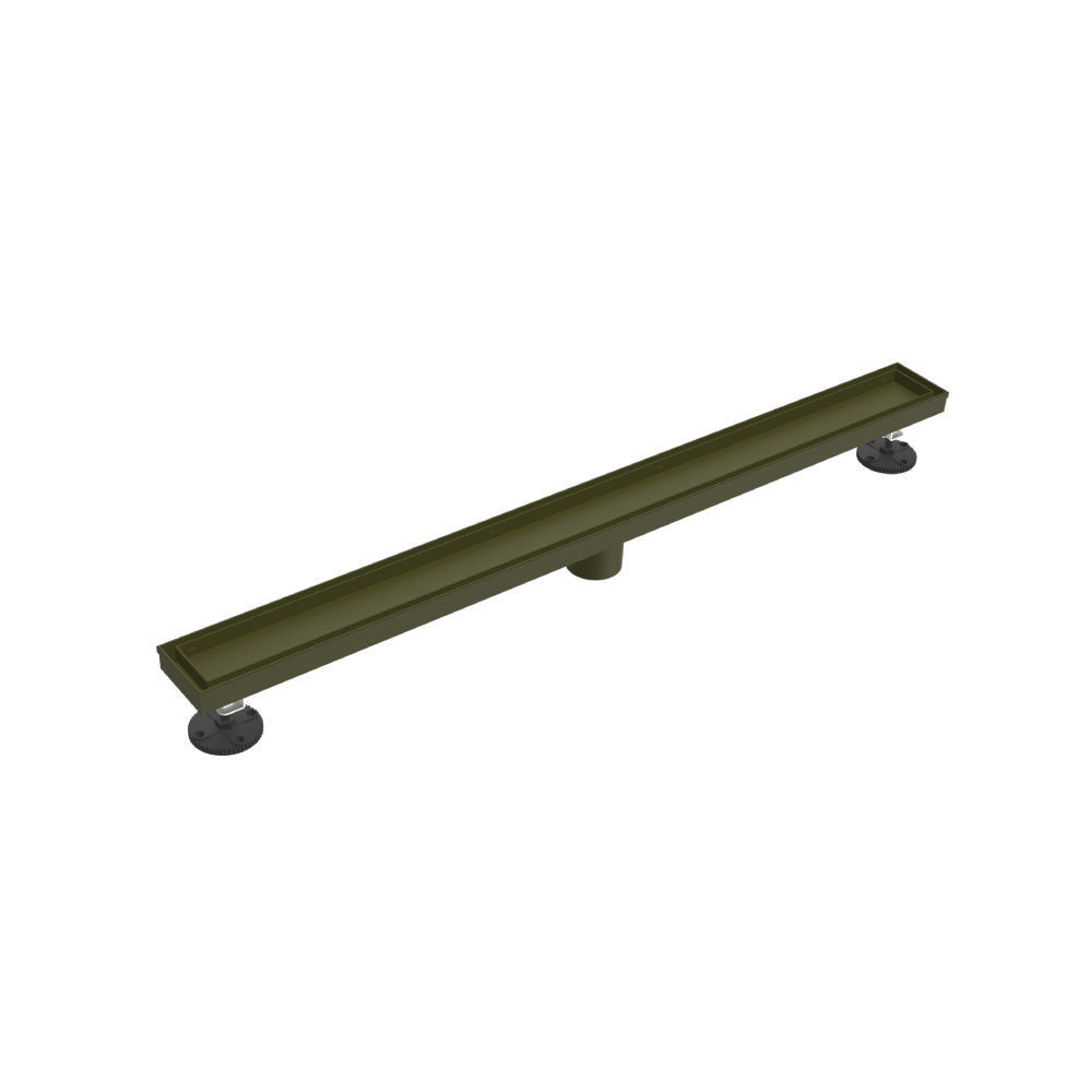 32" Tile Insert Linear Drain with 2" Outlet | Dark Green