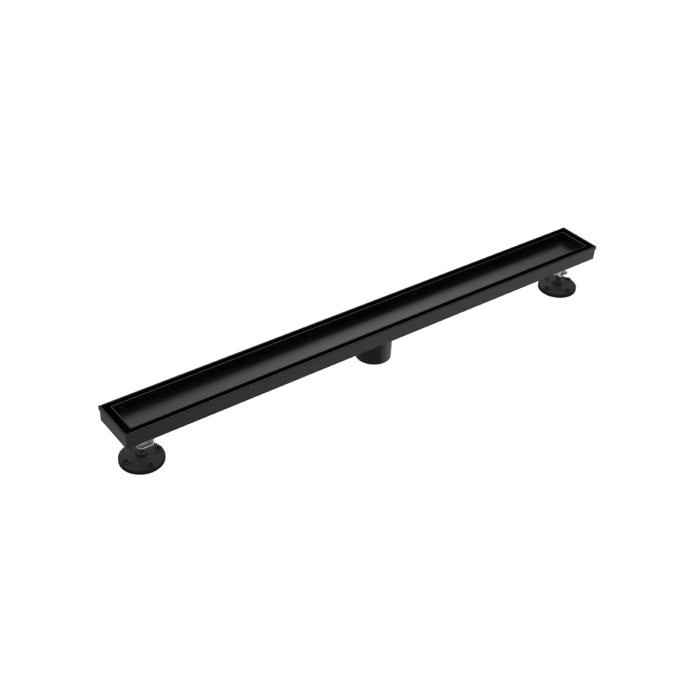 32" Tile Insert Linear Drain with 2" Outlet | Gloss Black