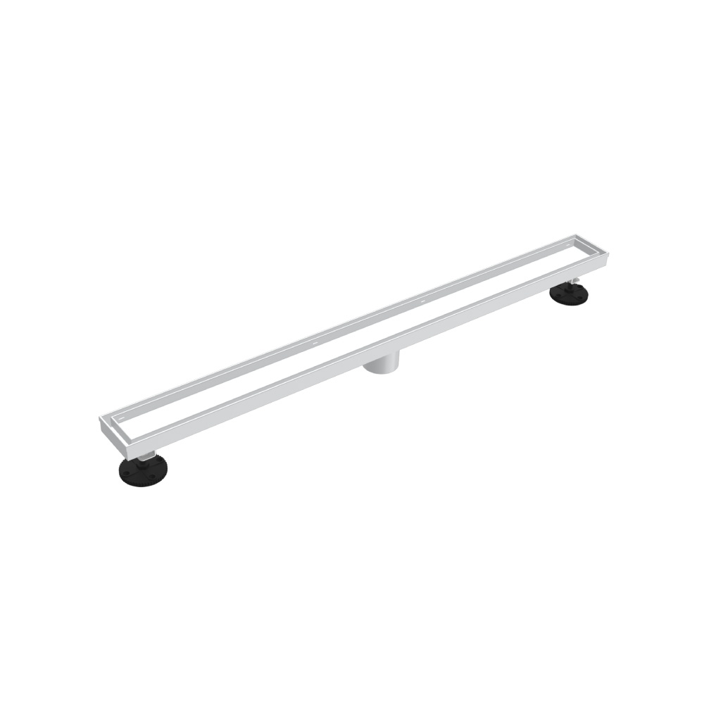 32" Tile Insert Linear Drain with 2" Outlet | Gloss White