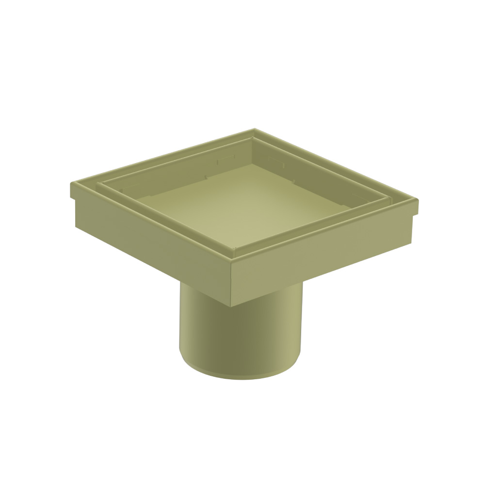 4" Tile Insert Floor Drain with 2" Outlet | Army Green