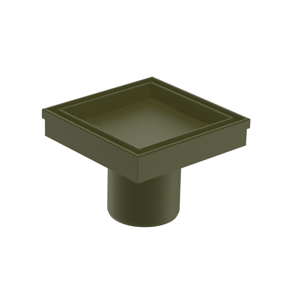 4" Tile Insert Floor Drain with 2" Outlet | Dark Green