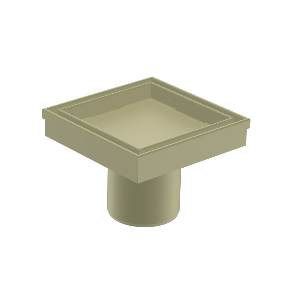 4" Tile Insert Floor Drain with 2" Outlet | Light Verde