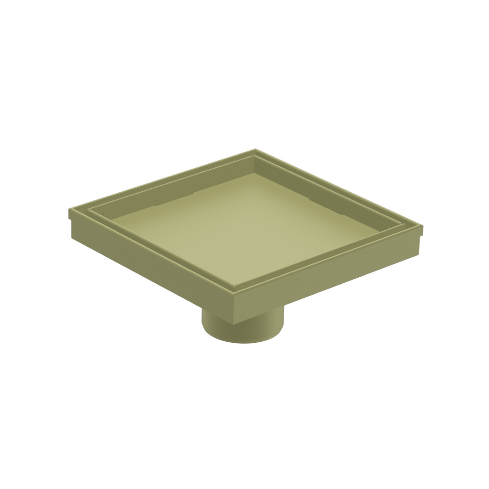 6" Tile Insert Floor Drain with 2" Outlet | Army Green
