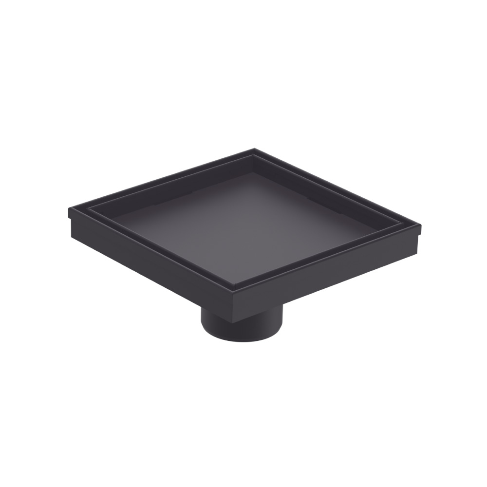 6" Tile Insert Floor Drain with 2" Outlet | Dark Grey
