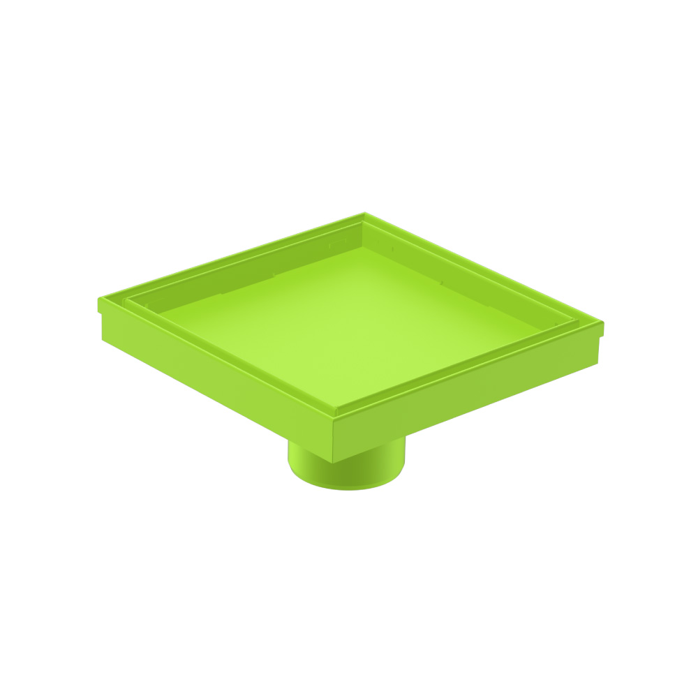 6" Tile Insert Floor Drain with 2" Outlet | Flusso Green