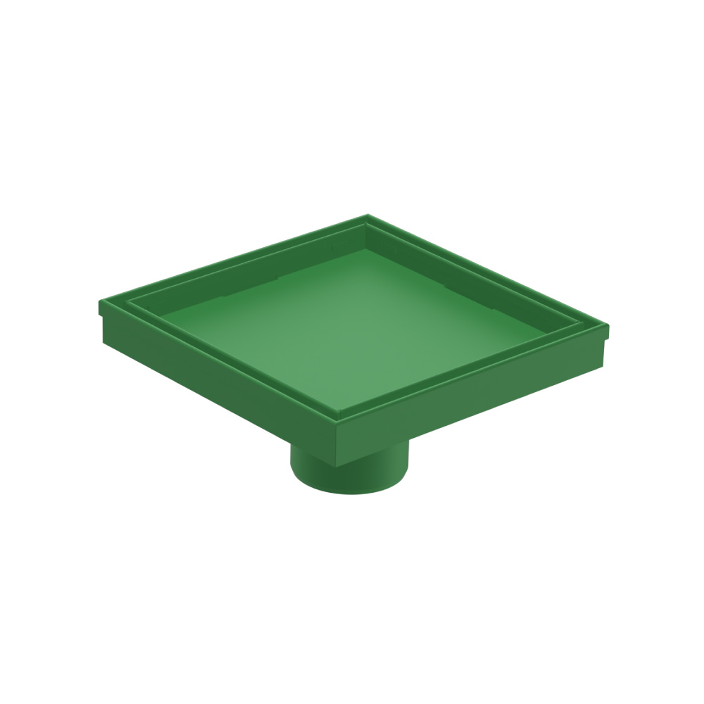 6" Tile Insert Floor Drain with 2" Outlet | Leaf Green