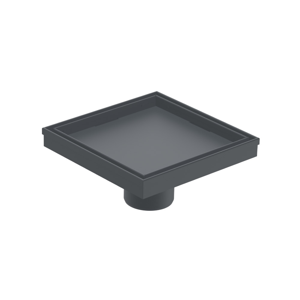 6" Tile Insert Floor Drain with 2" Outlet | Rock Grey