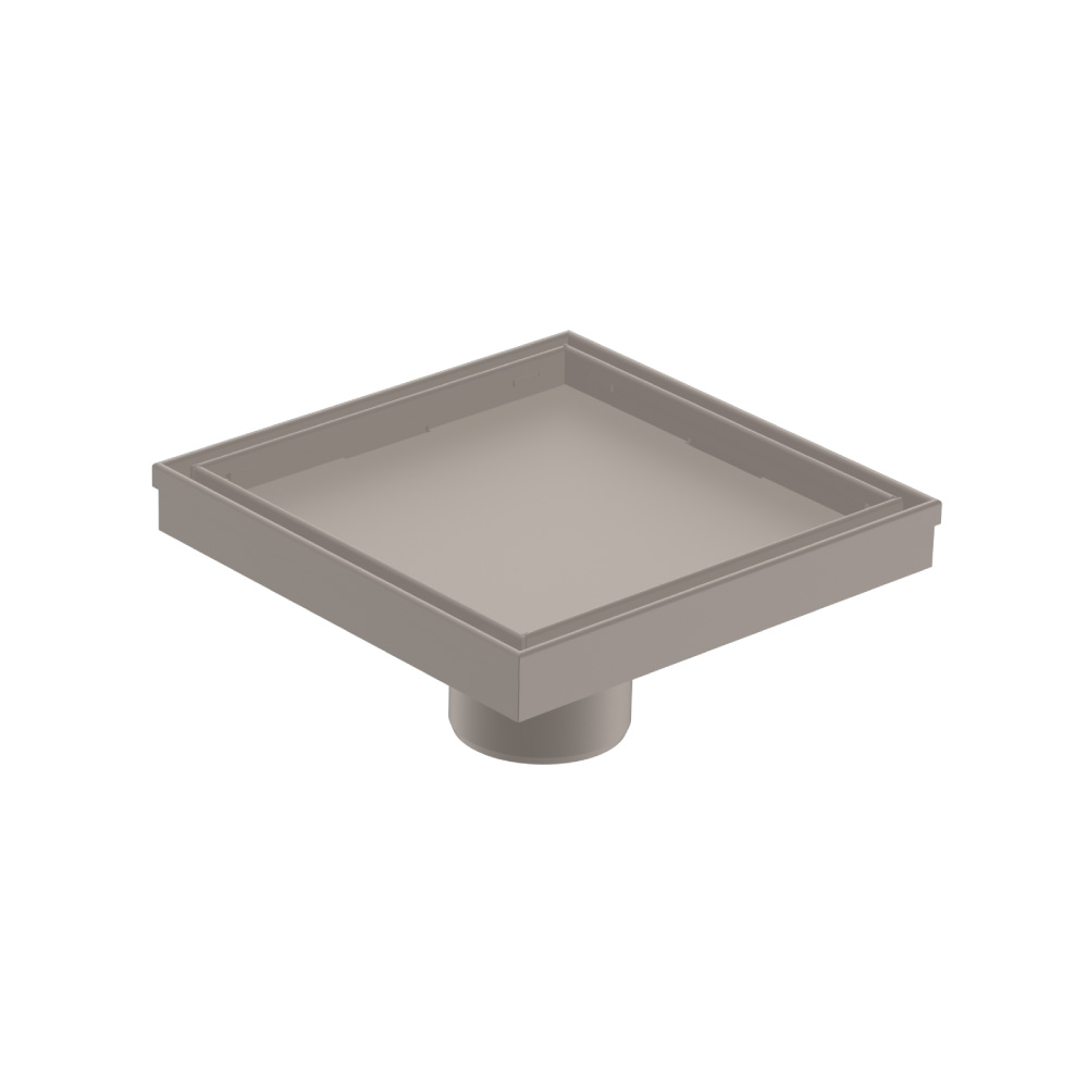 6" Tile Insert Floor Drain with 2" Outlet | Steel Grey