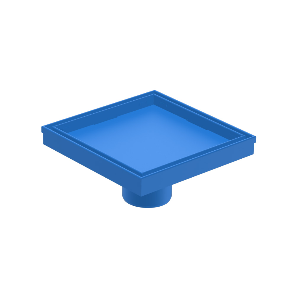 6" Tile Insert Floor Drain with 2" Outlet | Sky Blue