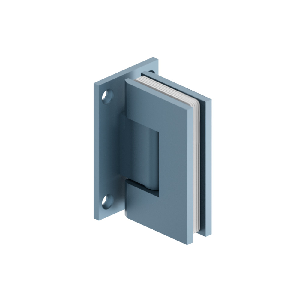 Wall To Glass Self Centering Shower Door Hinge | Blue Platinum