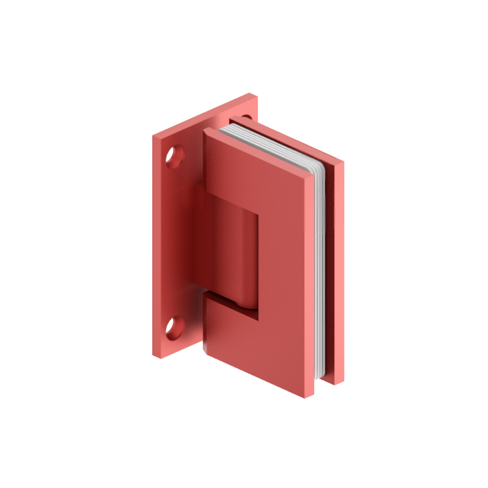 Wall To Glass Self Centering Shower Door Hinge | Deep Red