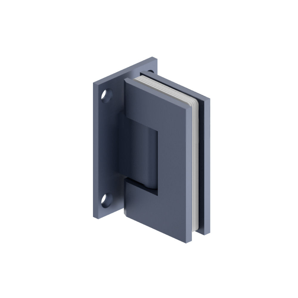 Wall To Glass Self Centering Shower Door Hinge | Navy Blue