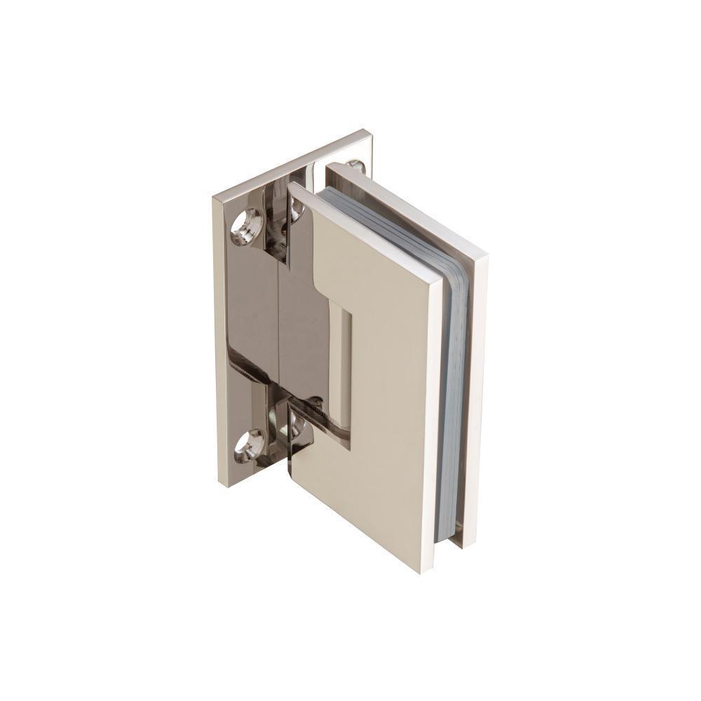 Wall To Glass Self Centering Shower Door Hinge | Polished Nickel PVD
