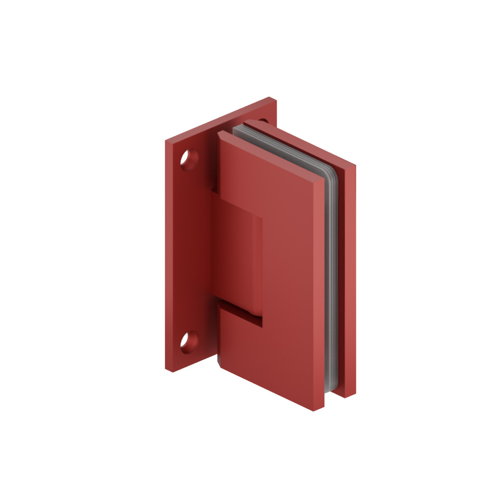 Wall To Glass Heavy Duty Self Centering Shower Door Hinge | Deep Red