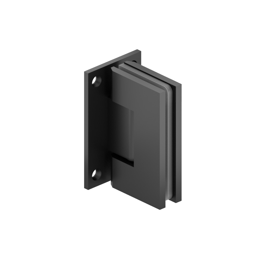 Wall To Glass Heavy Duty Self Centering Shower Door Hinge | Gloss Black