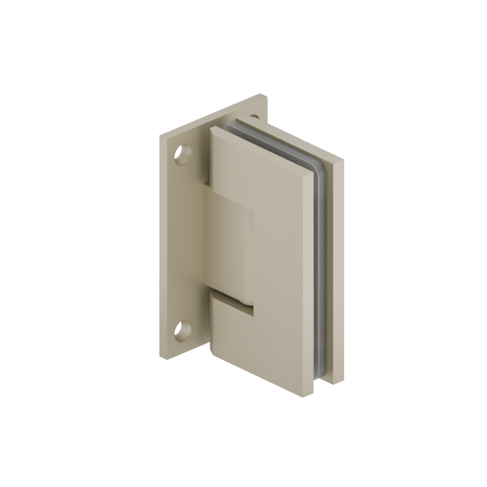 Wall To Glass Heavy Duty Self Centering Shower Door Hinge | Light Tan