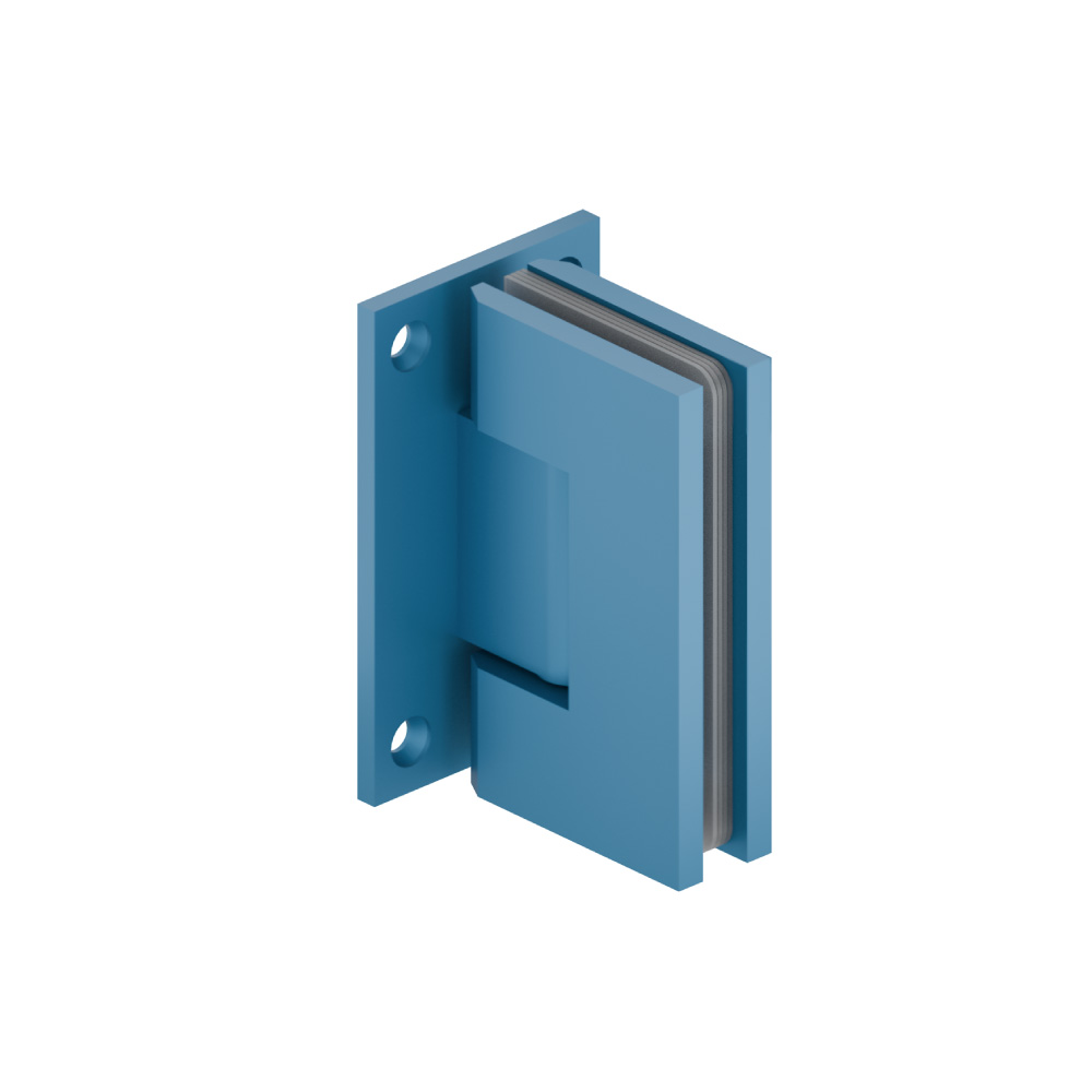 Wall To Glass Heavy Duty Self Centering Shower Door Hinge | Sky Blue