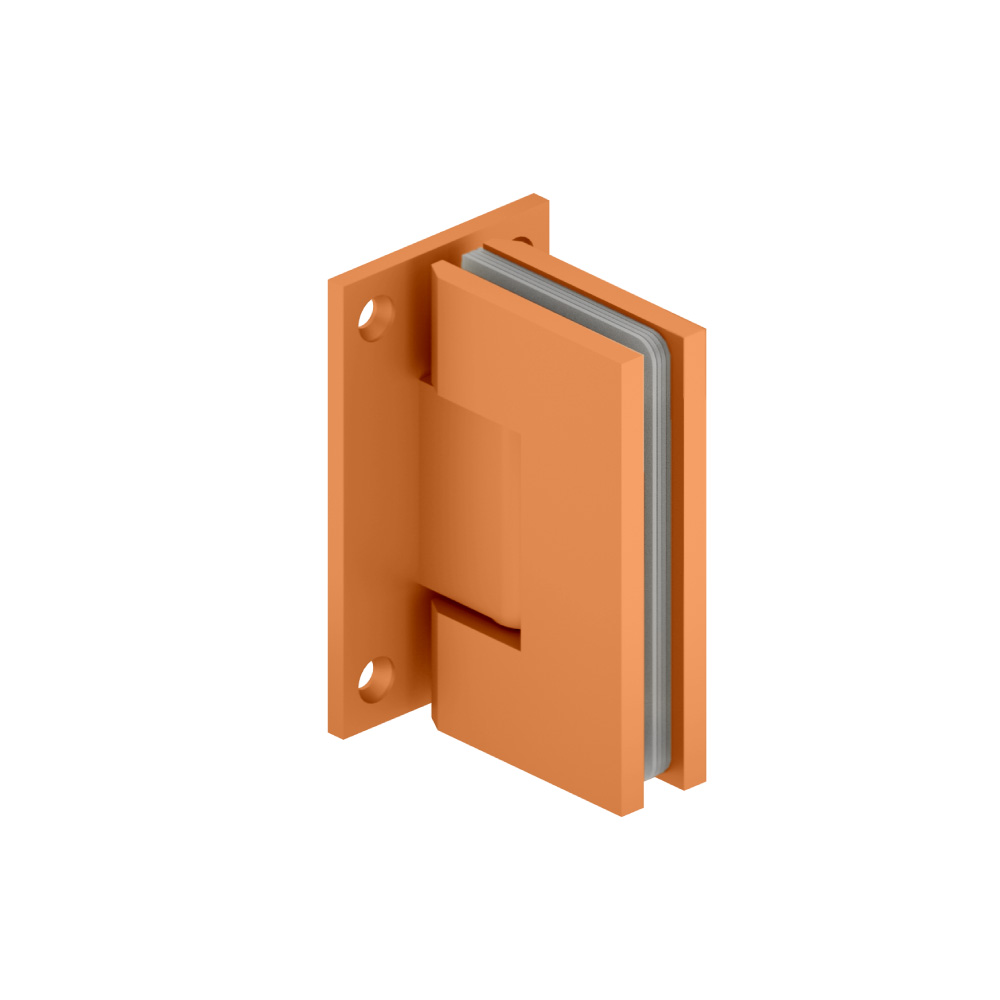 Wall To Glass Heavy Duty Self Centering Shower Door Hinge | Terracotta Orange