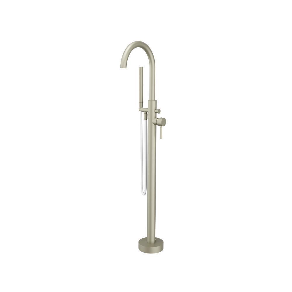 Freestanding Floor Mount Bathtub / Tub Filler With Hand Shower | Light Verde