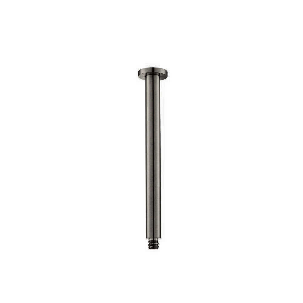Ceiling Mount Round Shower Arm Extender - 12" | Brushed Gun Metal PVD