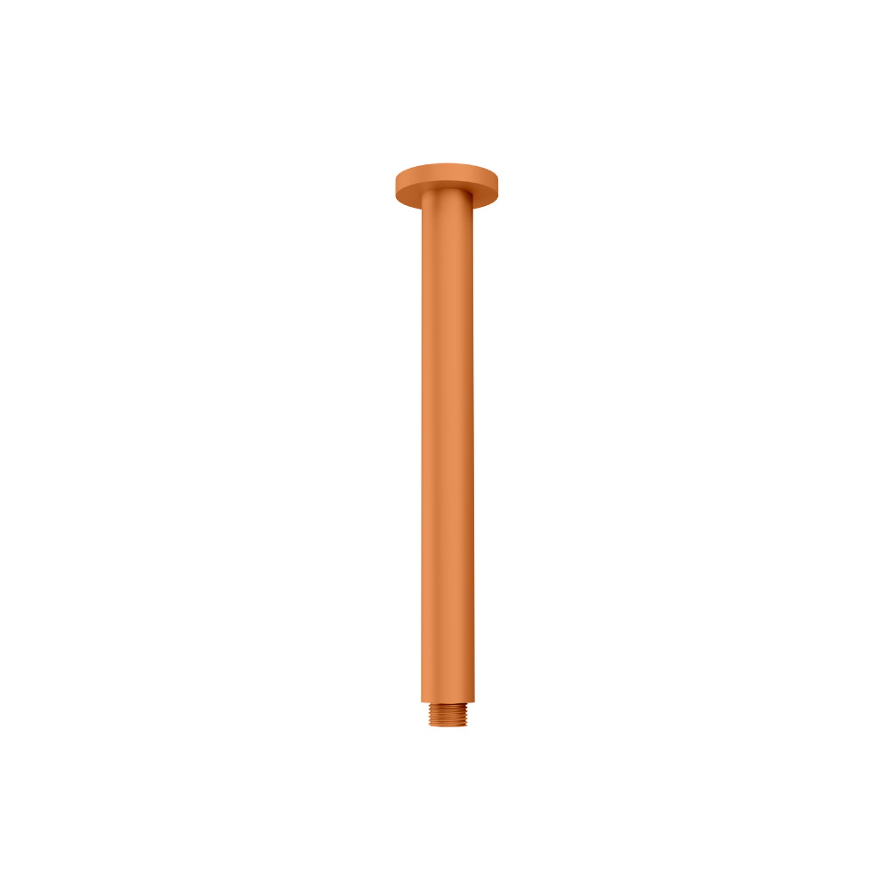 Ceiling Mount Round Shower Arm Extender - 12" | Terracotta Orange