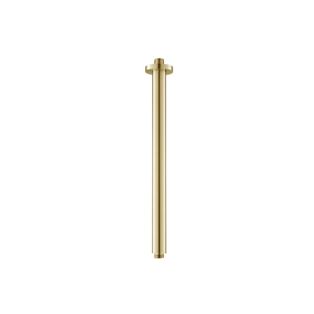 Ceiling Mount Round Shower Arm Extender - 16" | Satin Brass PVD